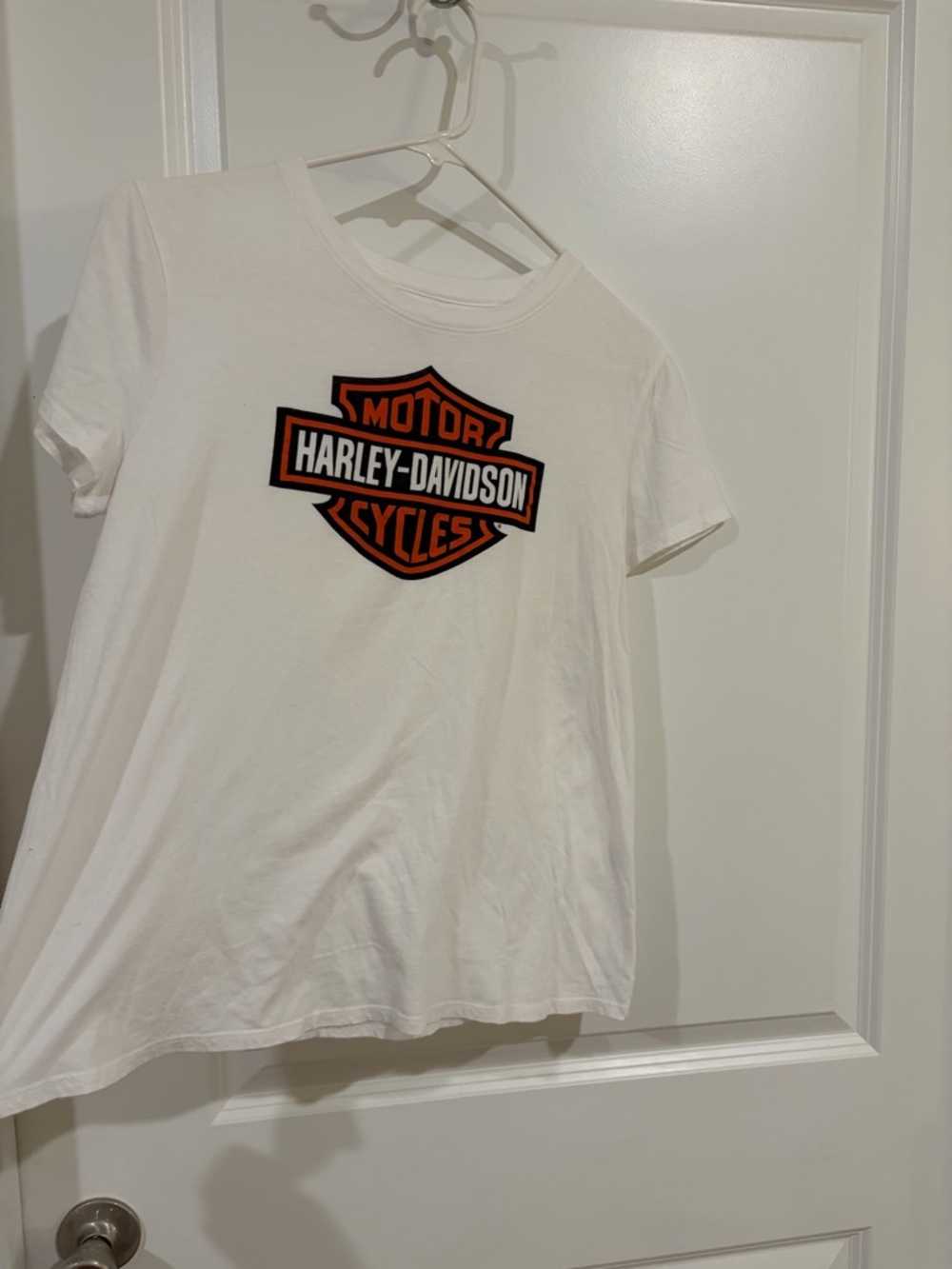 Harley-Davidson Graphic Tee White Logo T-Shirt Size Large